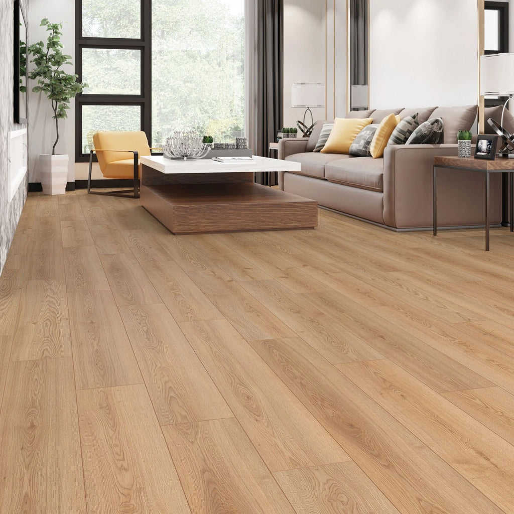 Pavimento laminado Carvalho Cáucaso 709 em tom médio — Série Modern